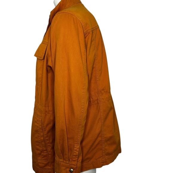 Gap Utility Jacket Full Zip & Button 4 Pockets XXL Orange - Picture 3 of 14